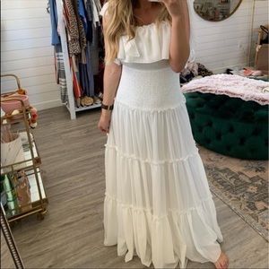 White Ruffle Dress